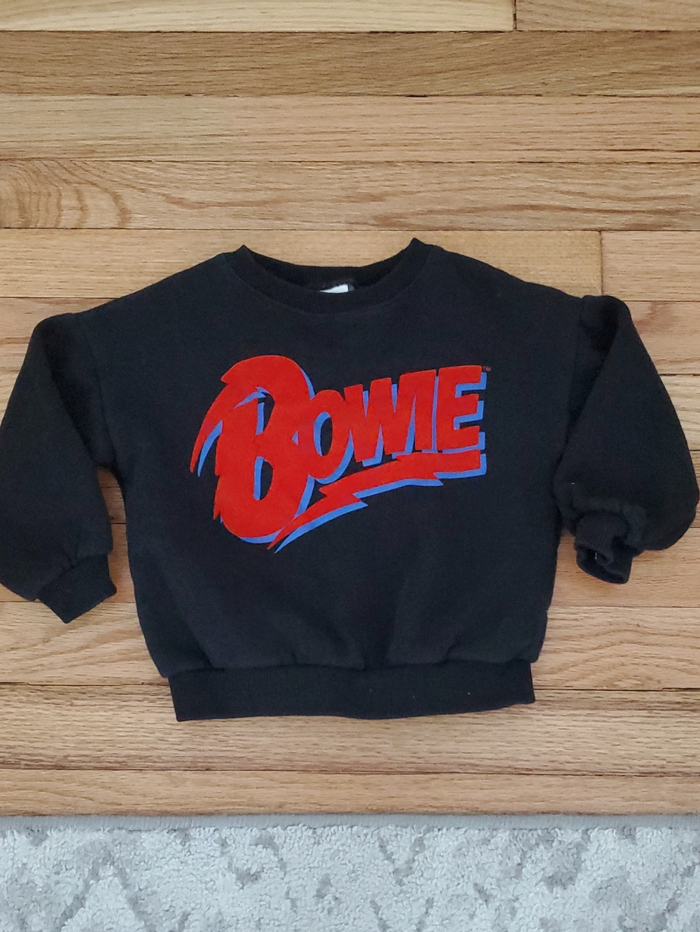 Kids Black "Bowie" Graphic Sweatshirt